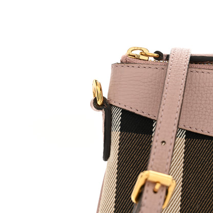 Burberry House Check Derby Peyton Crossbody Clutch Bag Pale Orchid 15 of 15