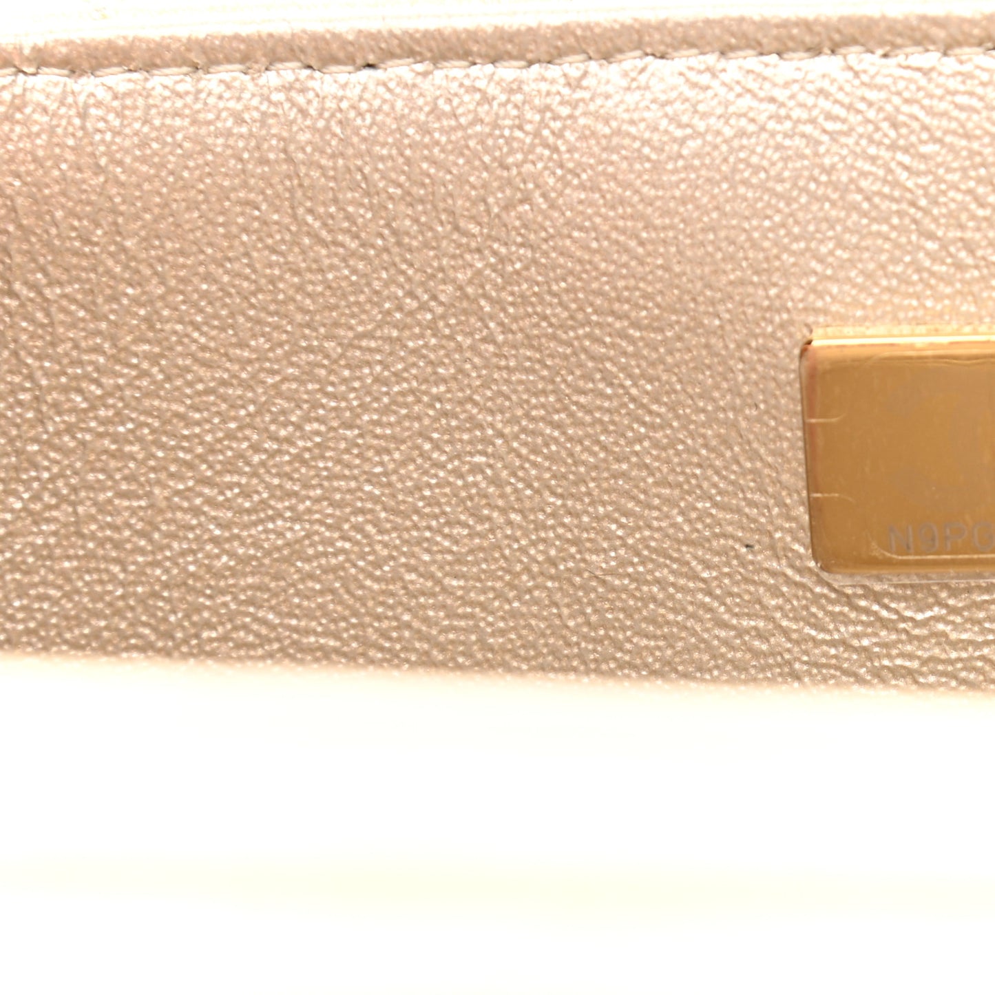 Metallic Lambskin Quilted Mini Rectangular Flap Gold