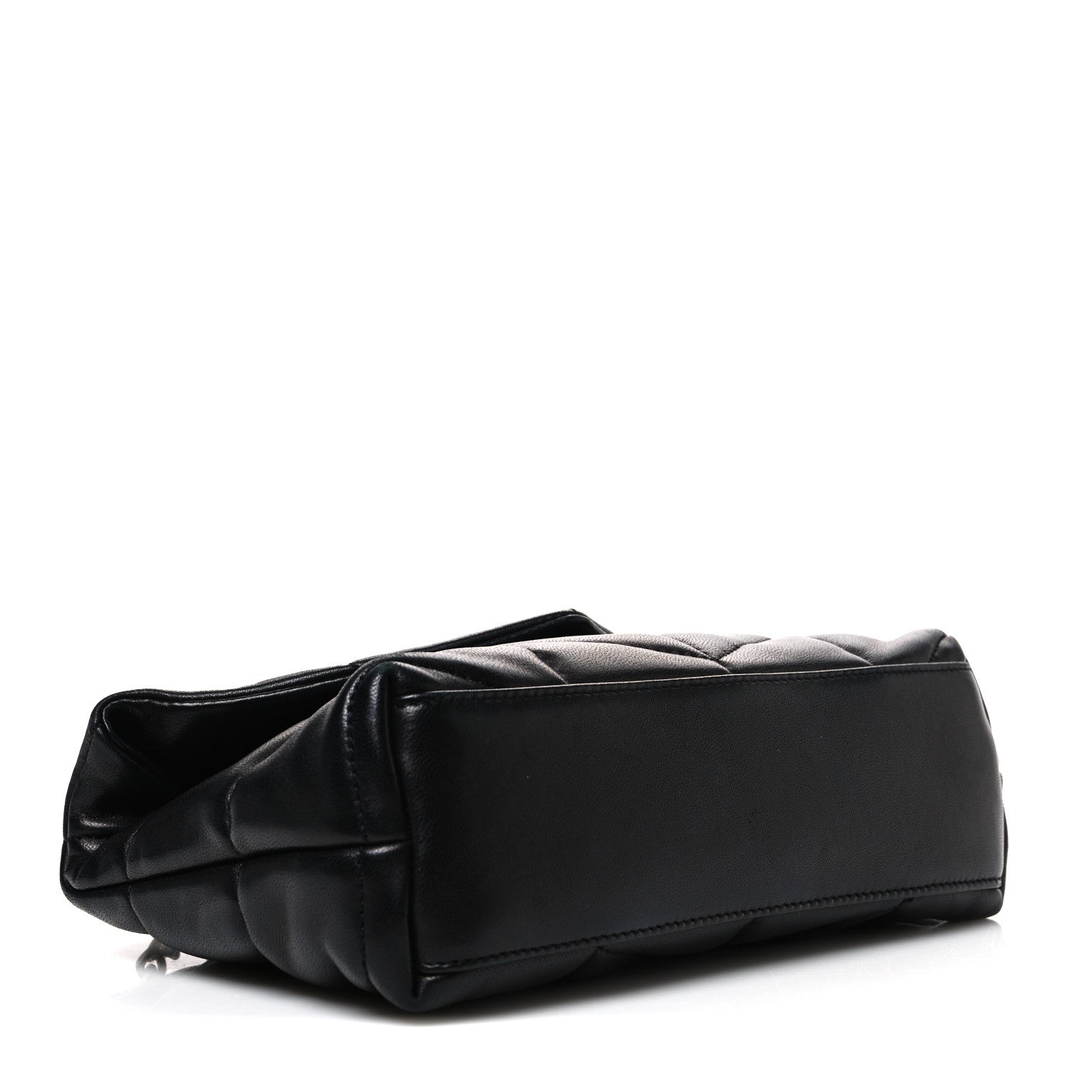 Saint Laurent Lambskin Quilted Toy Loulou Puffer Monogram Chain Satchel Black 4 of 10