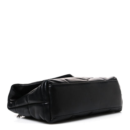 Saint Laurent Lambskin Quilted Toy Loulou Puffer Monogram Chain Satchel Black 4 of 10