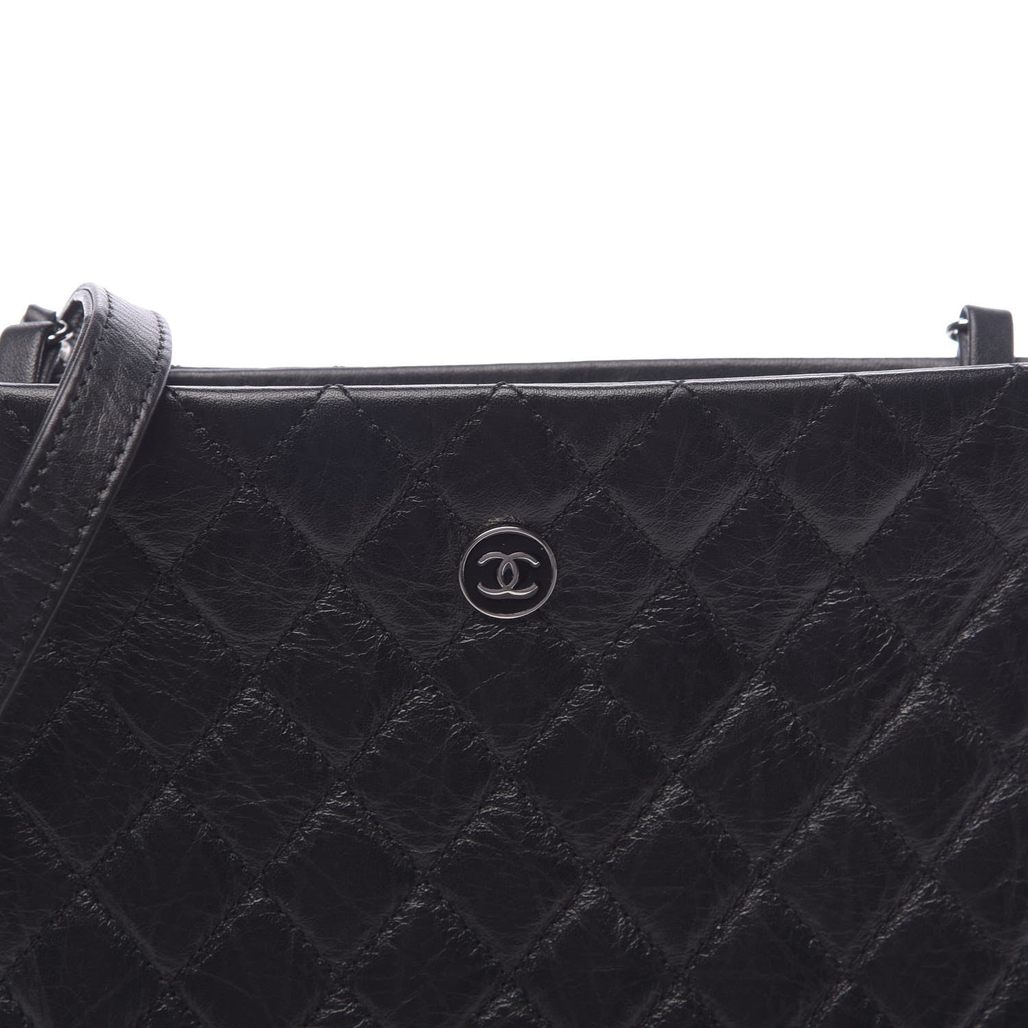 Chanel Calfskin Quilted Crossbody Bag Black 11 of 11
