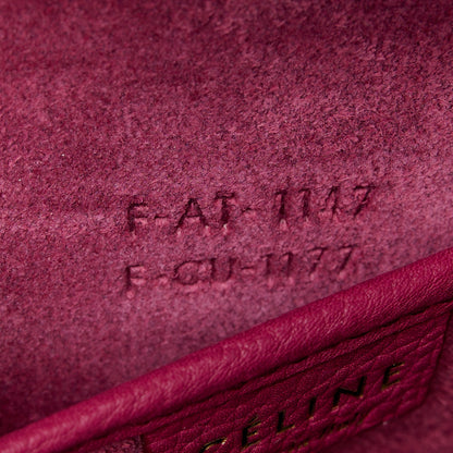Celine Drummed Calfskin Nano Luggage Plum 7 of 10