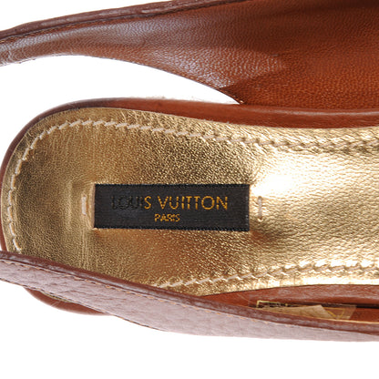 Louis Vuitton Grained Calfskin Santal Sandals Cognac 38 5 of 5