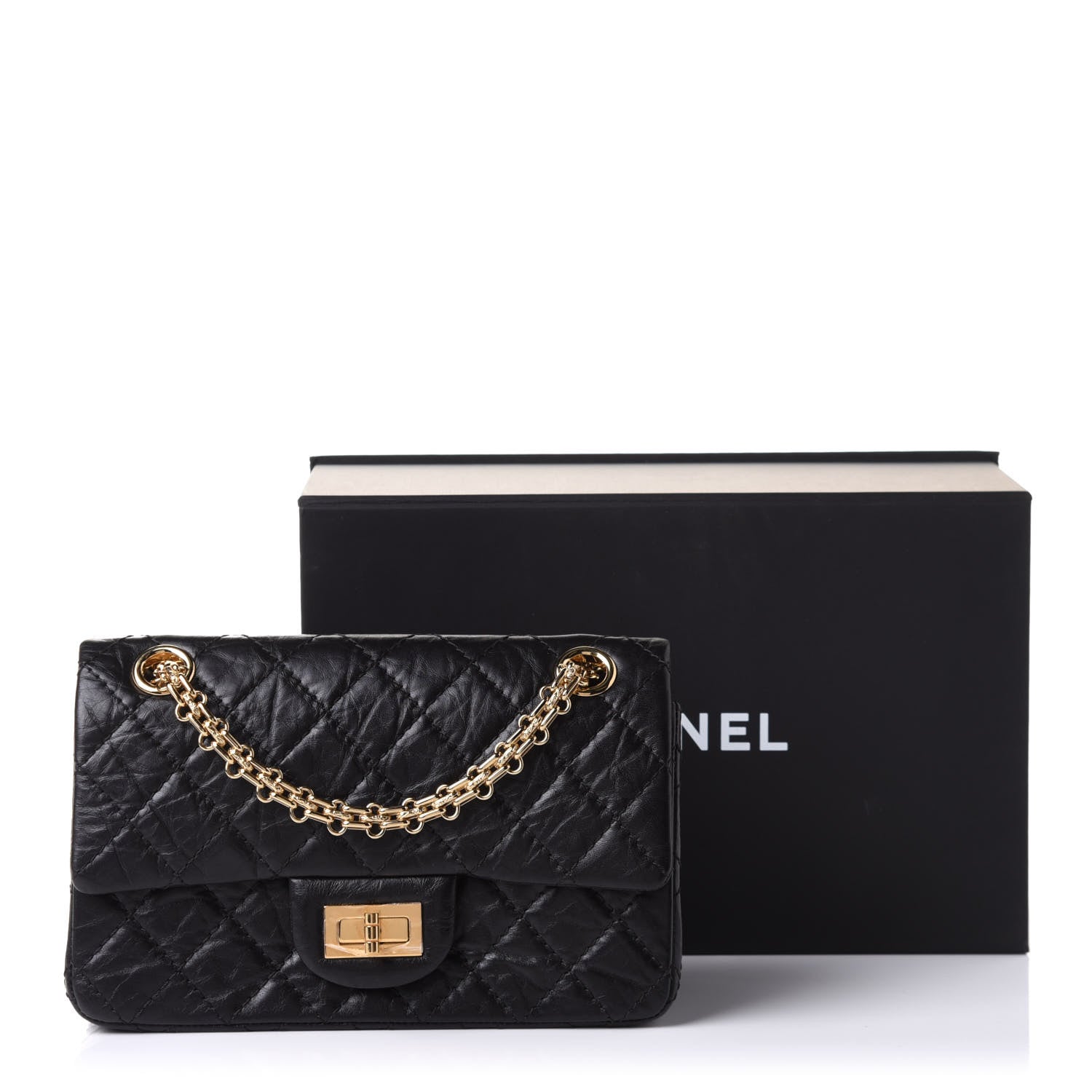 Chanel Aged Calfskin Quilted 2.55 Reissue Mini Flap Black 11 of 11