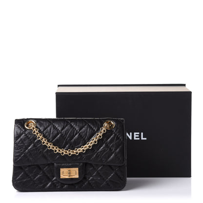 Chanel Aged Calfskin Quilted 2.55 Reissue Mini Flap Black 11 of 11