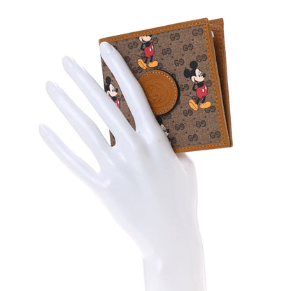 Gucci X DISNEY Mini Vintage GG Supreme Monogram Mickey Mouse Wallet Beige Vintage Sun Oil 2 of 8
