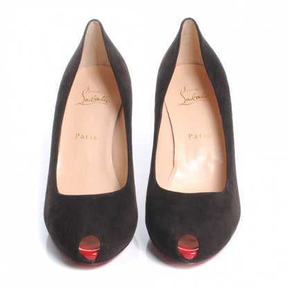 Christian Louboutin Suede Open Clic 90 Pumps 39.5 Brown 2 of 6