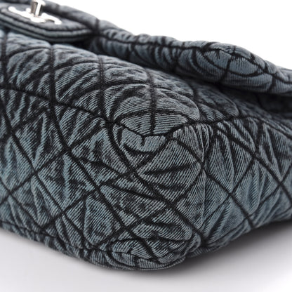 Chanel Denim Quilted Denimpression Flap Green Blue 8 of 11