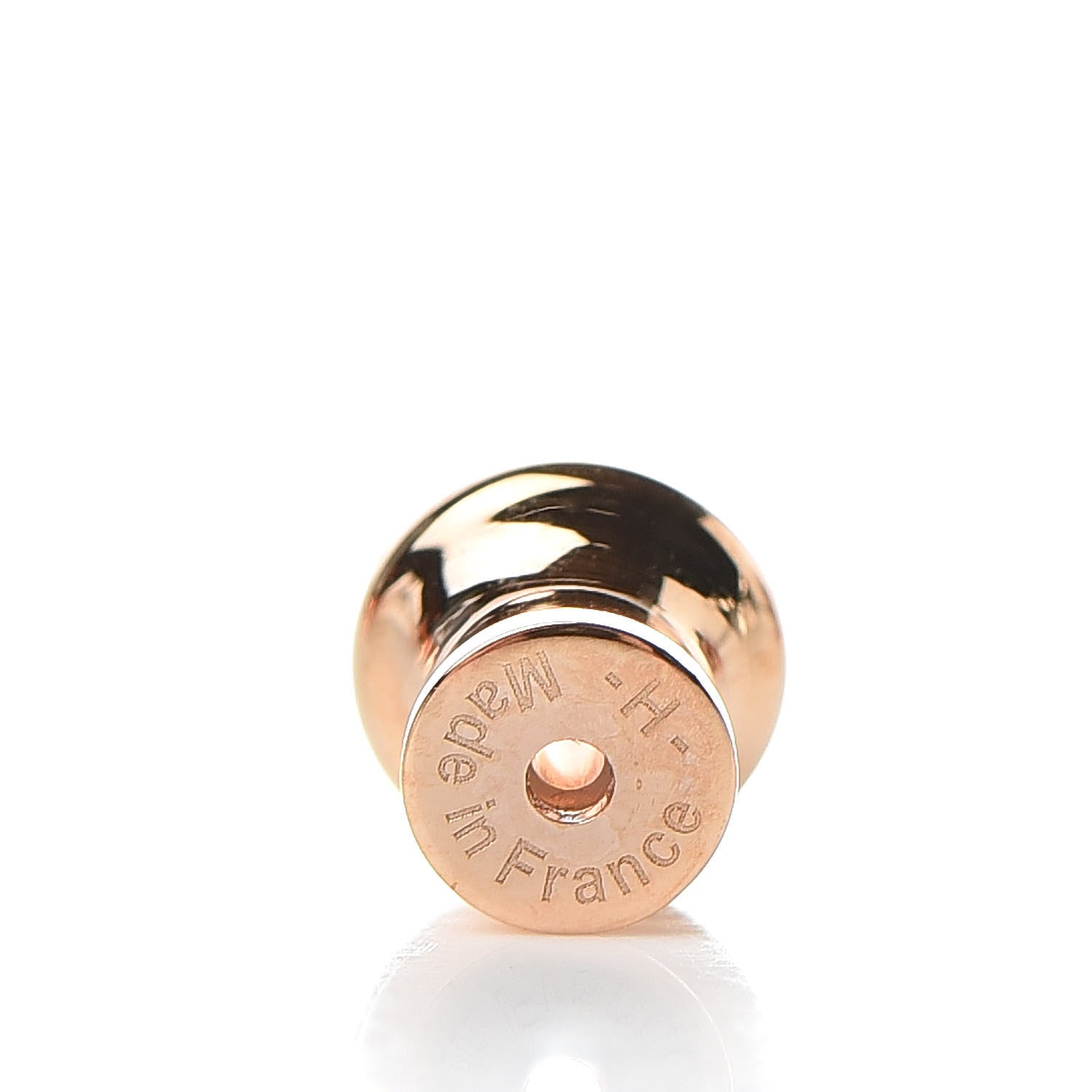 Hermes Rose Gold Plated Cage d'H Earrings White 5 of 6