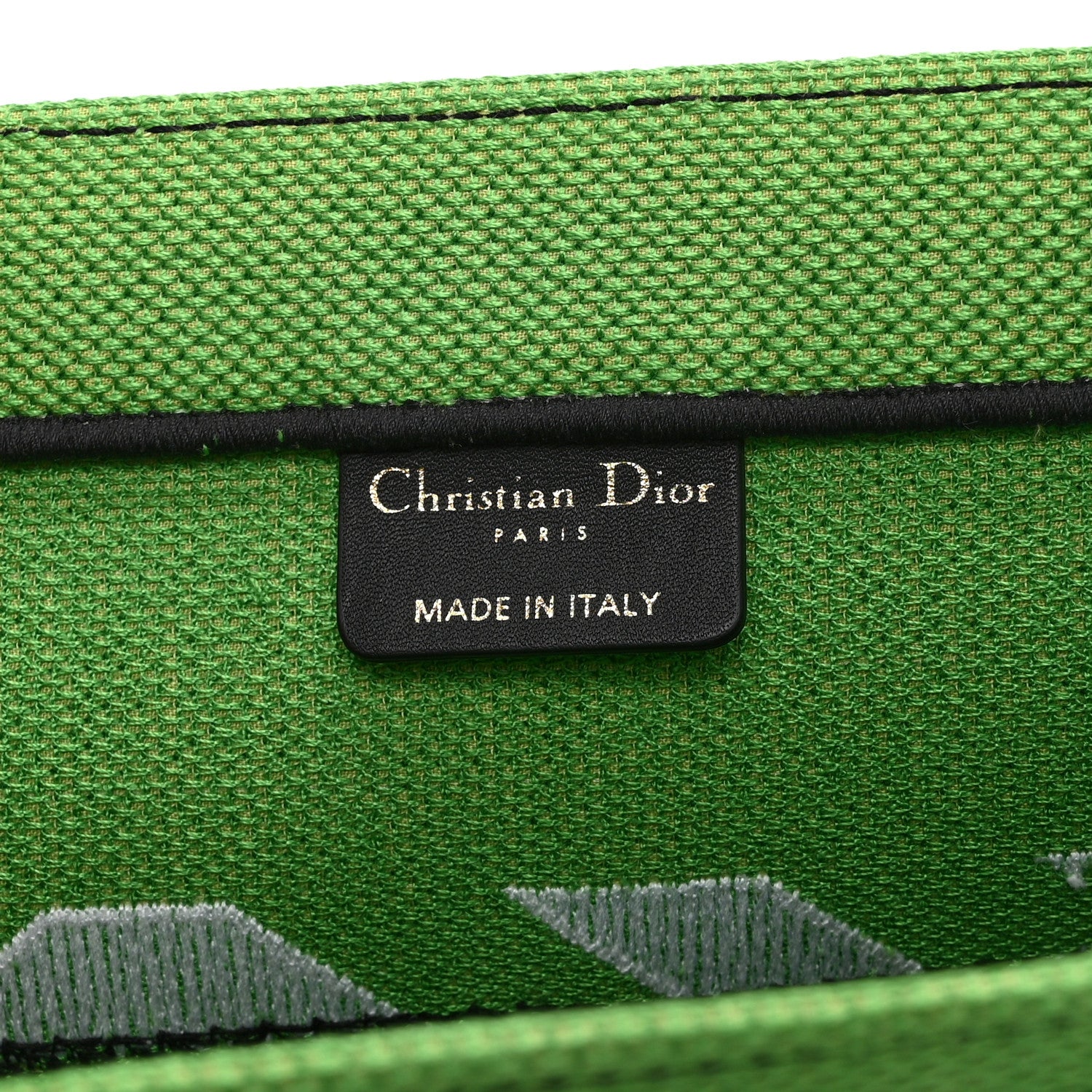 Christian Dior Canvas Embroidered Medium Jungle Pop Book Tote Green Multicolor 6 of 10