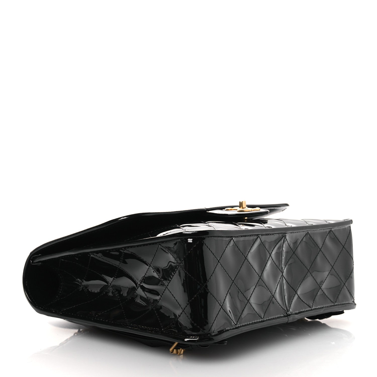 Chanel Patent Quilted Large School Memory Top Handle Flap Black 4 of 11