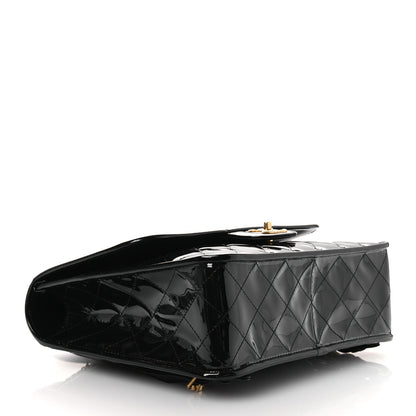 Chanel Patent Quilted Large School Memory Top Handle Flap Black 4 of 11