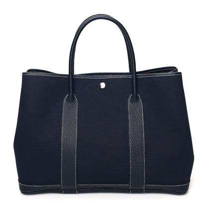Hermes Toile Negonda Garden Party Tote 36 MM Bleu Marine 1 of 12