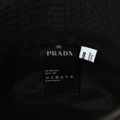 Prada Re-Nylon Saffiano Metal Triangle Logo Mens Bucket Hat XL Black 5 of 6