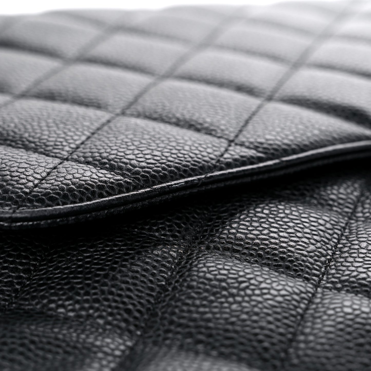 Caviar Quilted Jumbo Single Flap Black