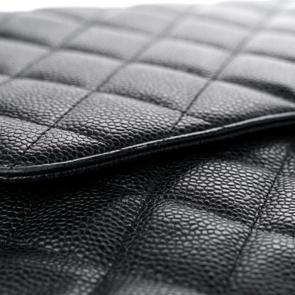 Chanel Caviar Quilted Jumbo Single Flap Black 16 of 19