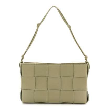Bottega Veneta Calfskin Maxi Intrecciato Cassette Pouch On Strap Travertine 1 of 10
