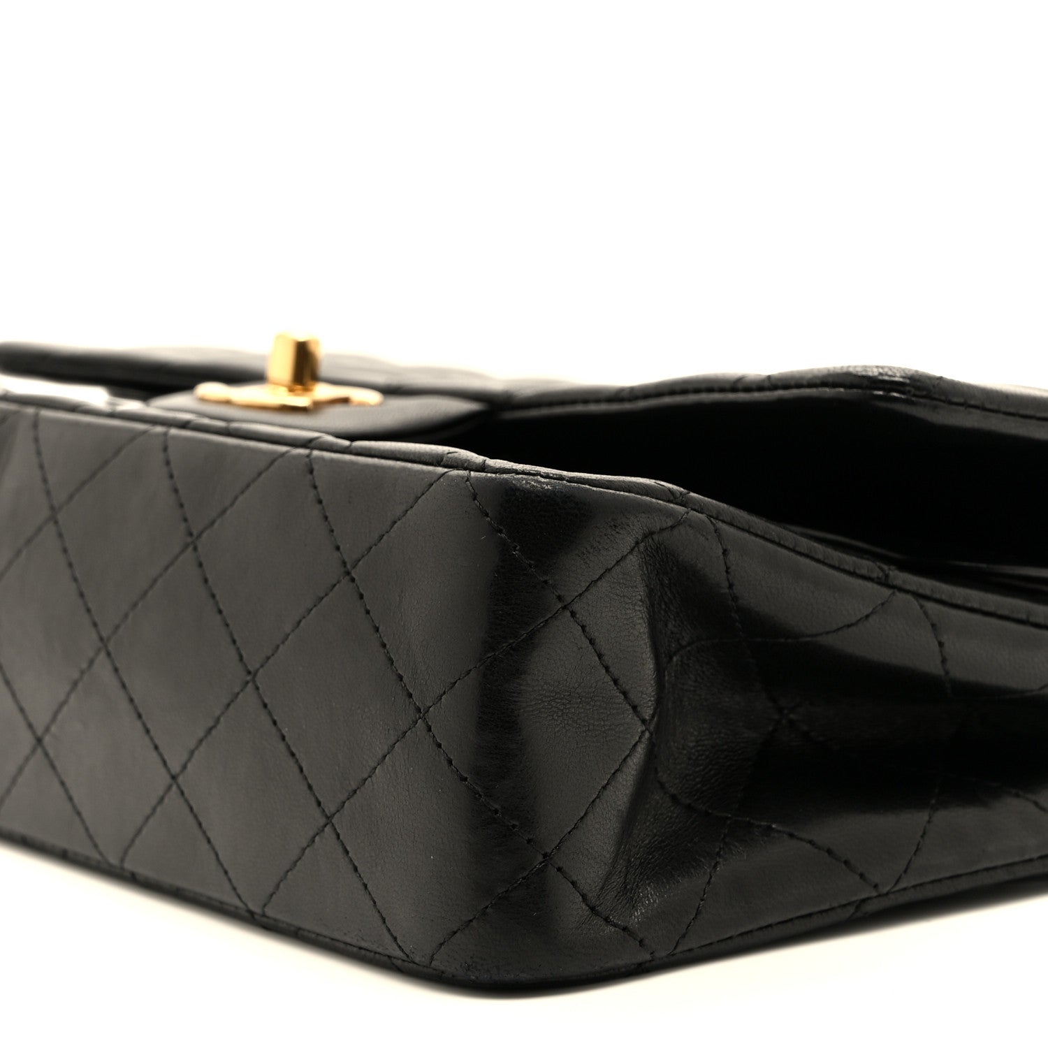 Chanel Lambskin Quilted Medium Double Flap Black 10 of 10
