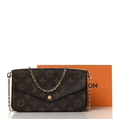 Louis Vuitton Monogram Pochette Felicie Chain Wallet Fuchsia 11 of 11