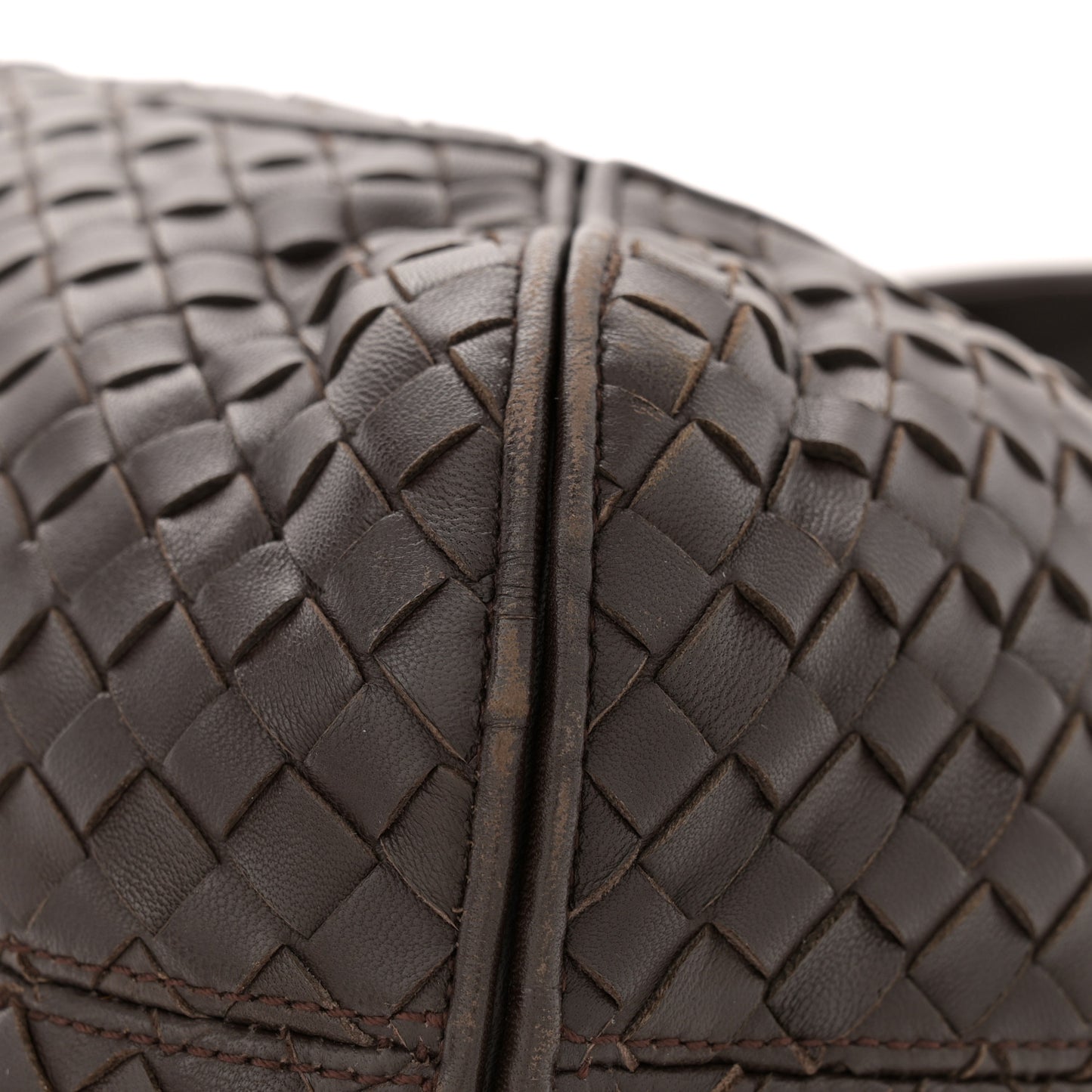 Nappa Intrecciato Ball Hobo Ebano