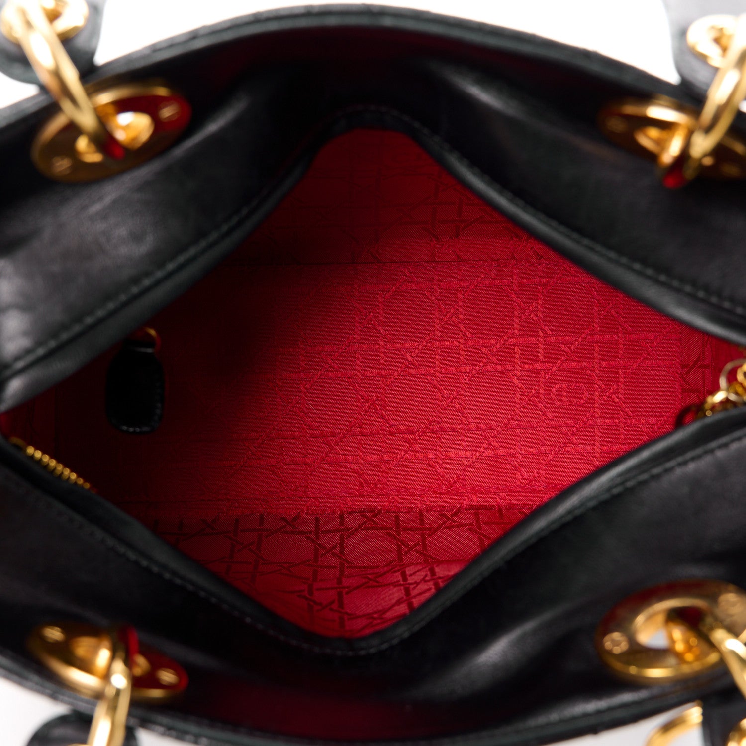 Christian Dior Lambskin Cannage Medium Lady Dior Black 5 of 14