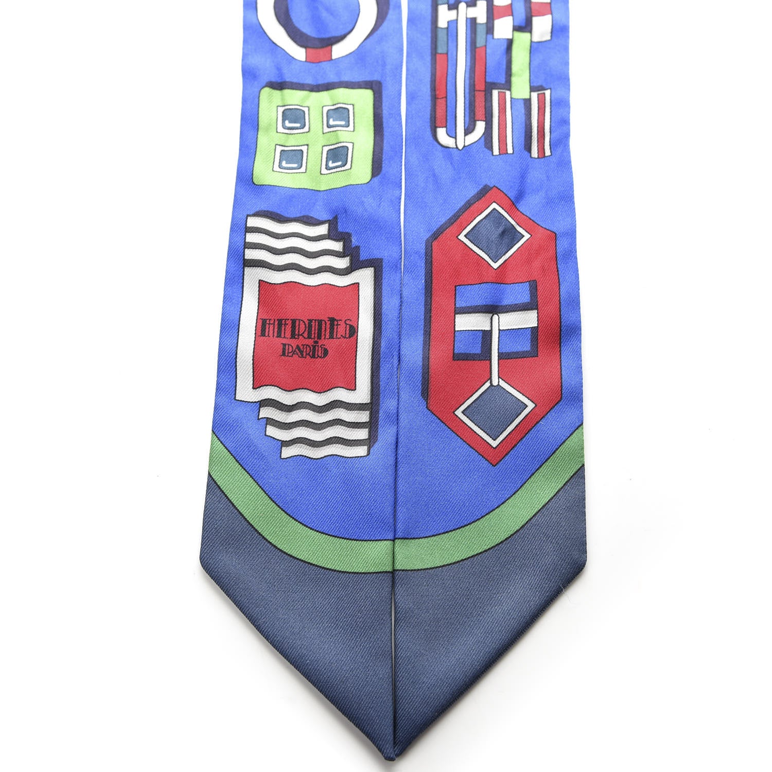 Hermes Silk Carre En Boucles Twilly Bleu Roy Ardoise Rouge Ardoise Rouge 4 of 4