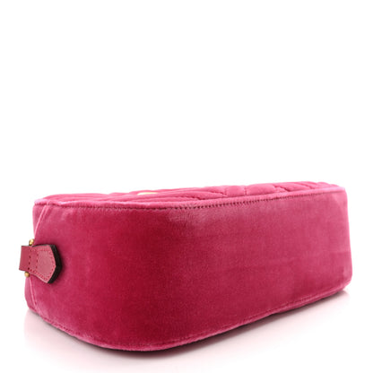 Gucci Velvet Matelasse Small GG Marmont Chain Shoulder Bag Light Raspberry Rose 4 of 10