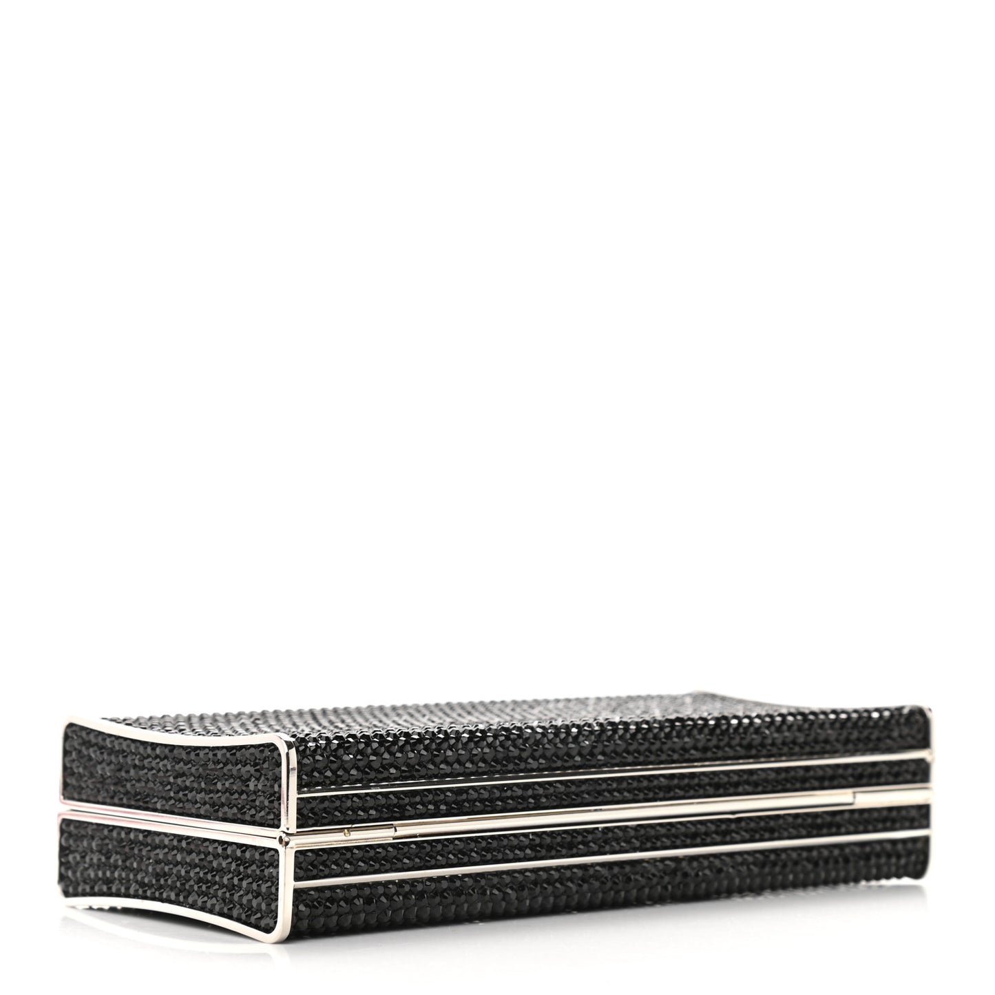 Swarovski Crystal Minaudiere Clutch Black