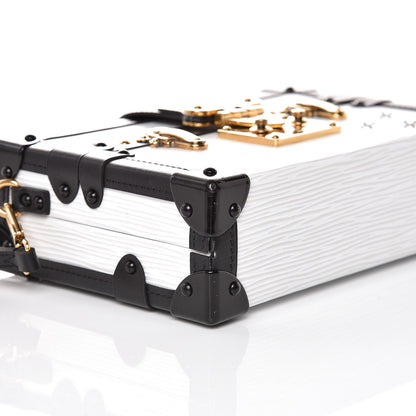 Louis Vuitton Epi Petite Malle White Black 5 of 8
