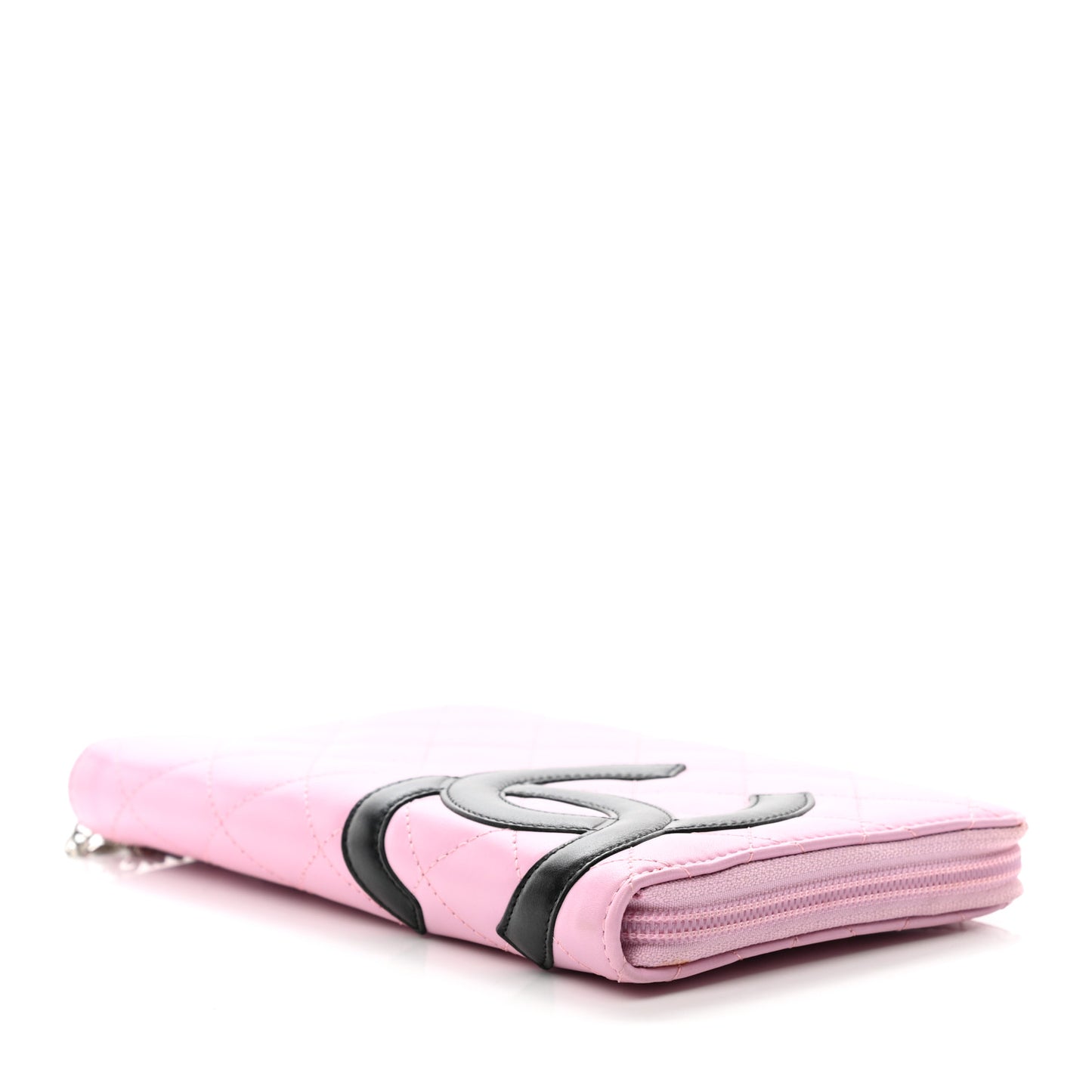 Calfskin Cambon Zip Around Organizer Wallet Pink