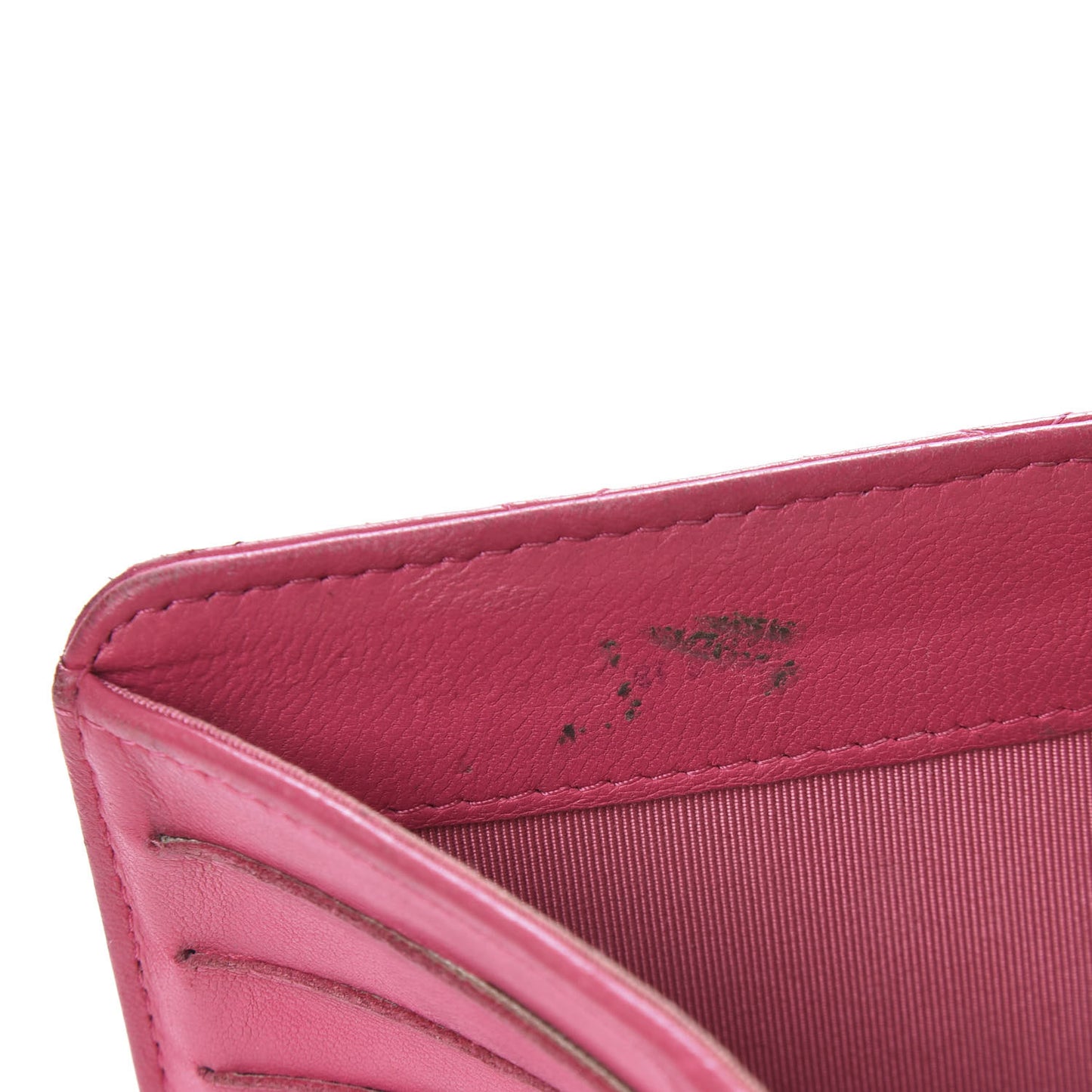 Lambskin Quilted Yen Wallet Fuchsia