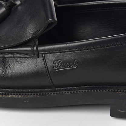 Gucci Calfskin Mens Tassel Fringe Loafers 7.5 Black 14 of 21