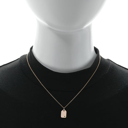 Tiffany 18K Rose Gold Tsavorite Tag Charm Pendant Necklace 2 of 4