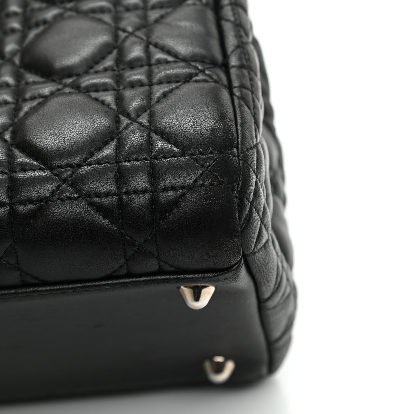 Lambskin Cannage Medium Dior Soft Shopping Tote Black