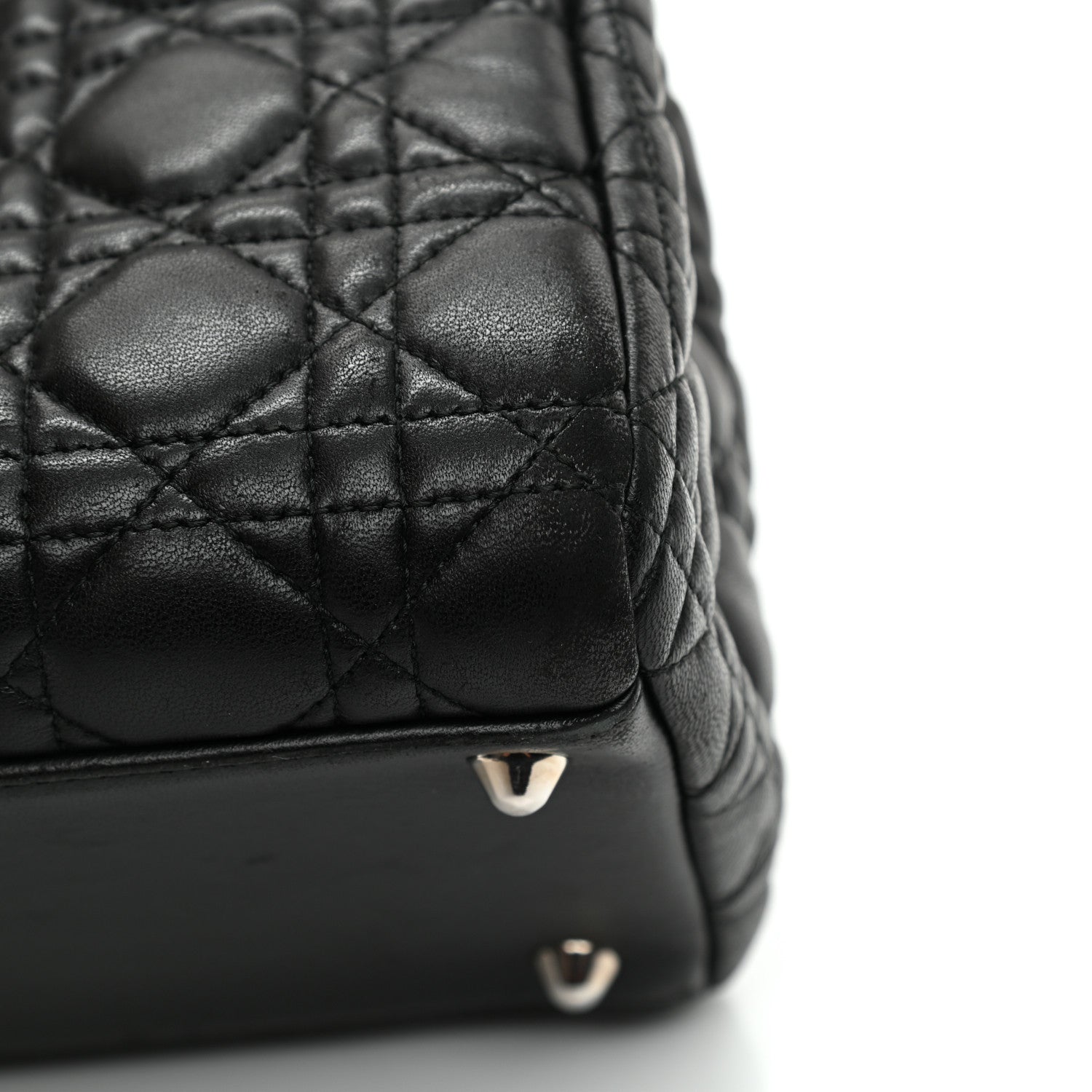 Christian Dior Lambskin Cannage Medium Dior Soft Shopping Tote Black 10 of 11