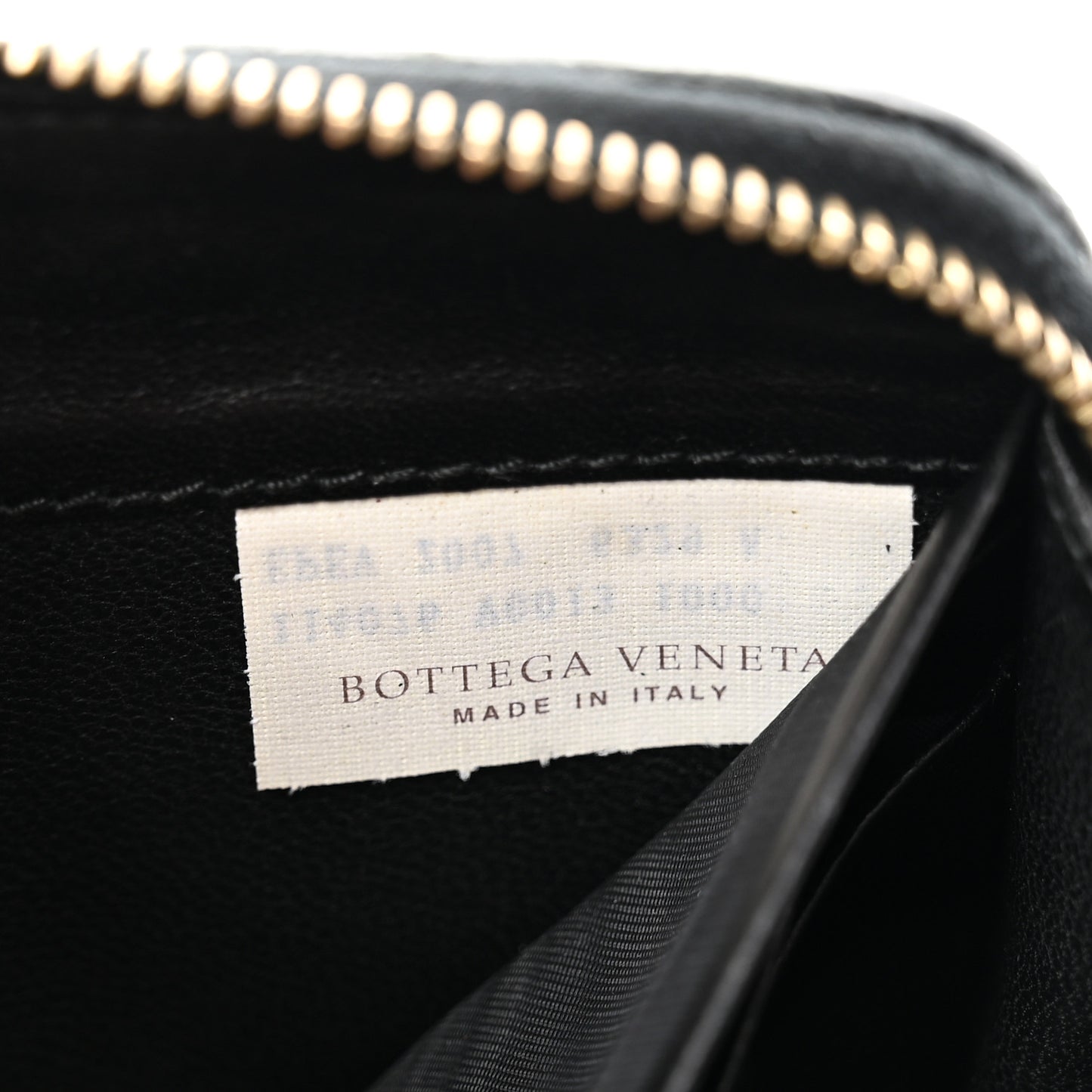 Nappa Intrecciato Zip Around Wallet Black