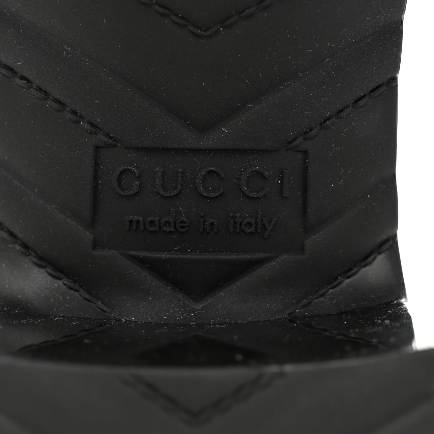 Rubber Gucci Logo Womens Platform 20/60mm Slide Sandals 37 Black
