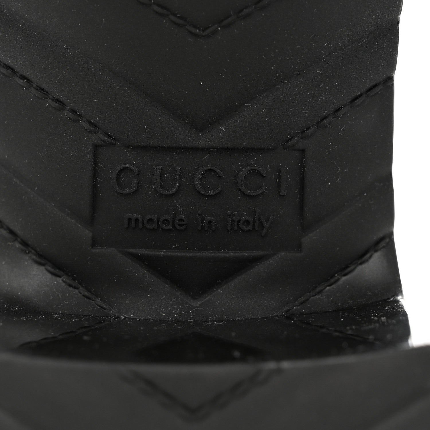 Gucci Rubber Gucci Logo Womens Platform 20/60mm Slide Sandals 37 Black 8 of 9