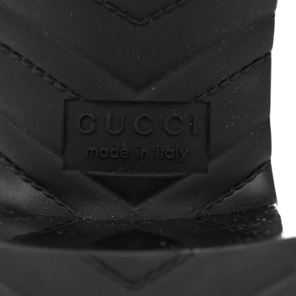 Gucci Rubber Gucci Logo Womens Platform 20/60mm Slide Sandals 37 Black 8 of 9