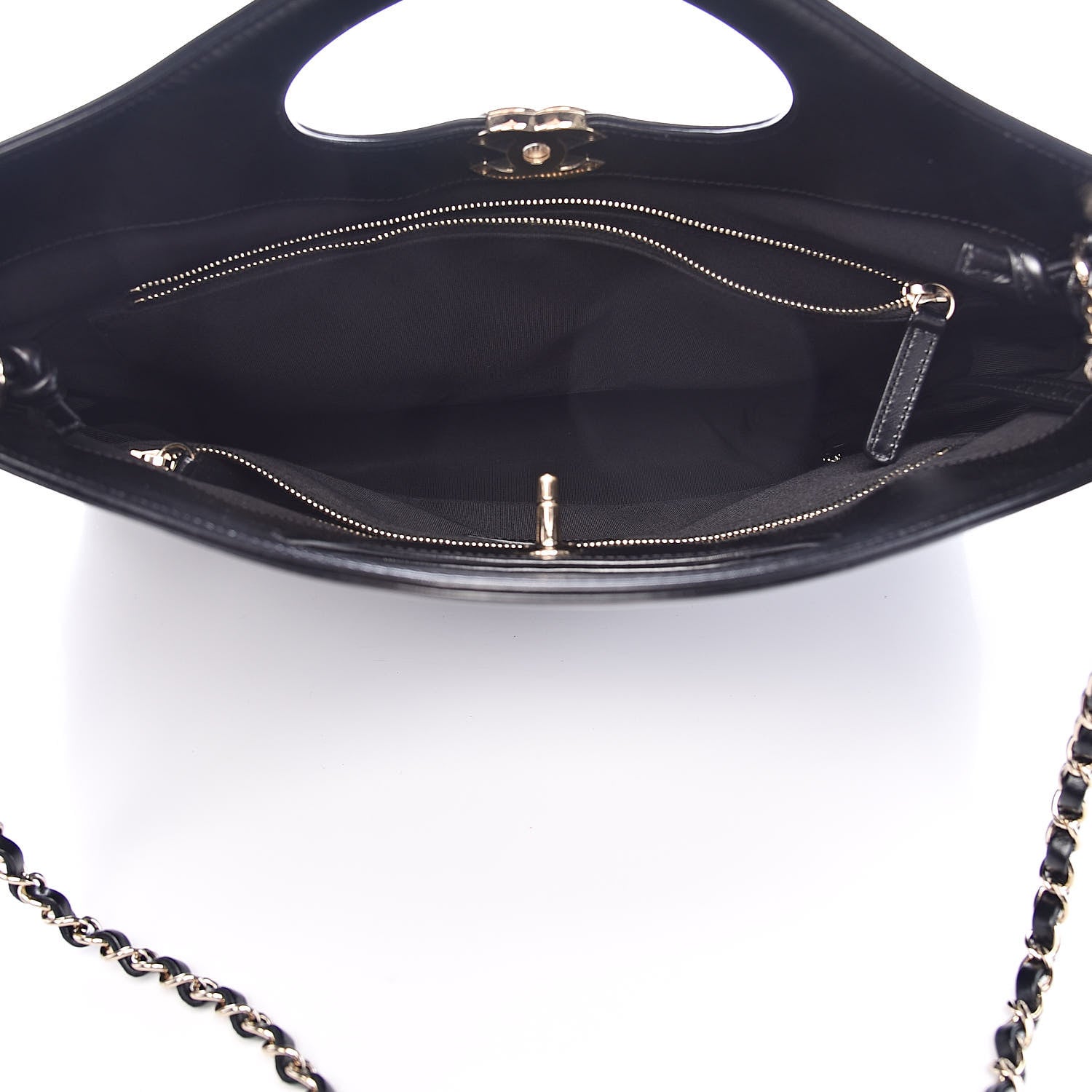 Chanel Aged Calfskin Quilted Large 31 Shopping Bag Black 5 of 10