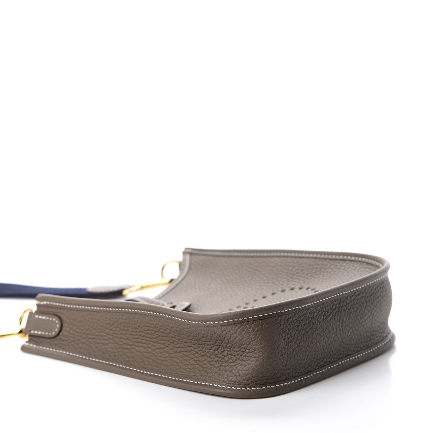 Hermes Taurillon Clemence Amazone Evelyne TPM Etoupe Bleu Indigo 3 of 10