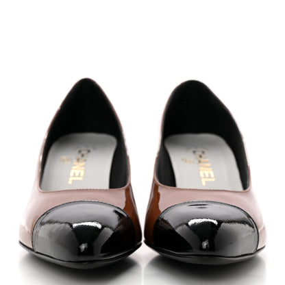 Chanel Patent Calfskin Pumps 37 Brown 2 of 10