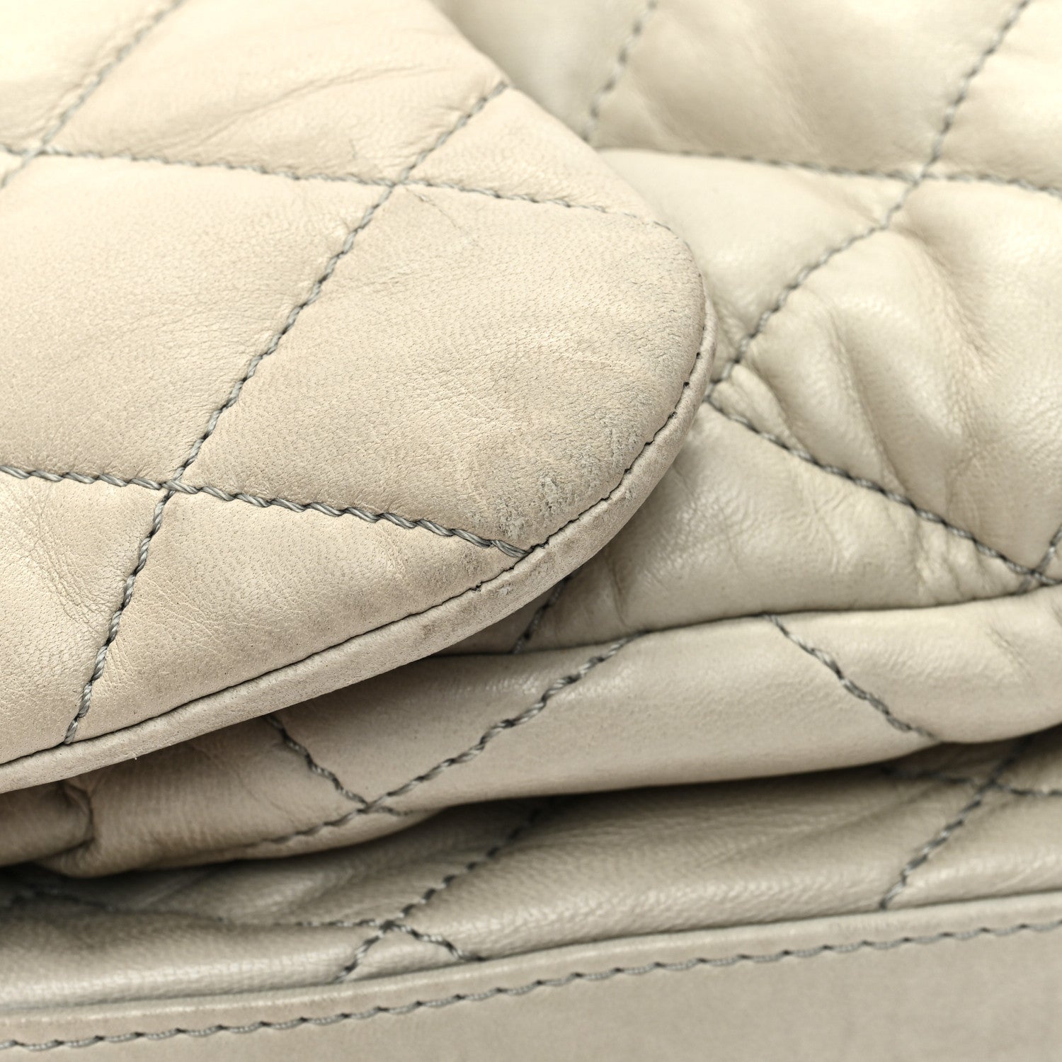 Chanel Lambskin Maxi Quilted Chanel 3 Flap Bag Grey 16 of 16