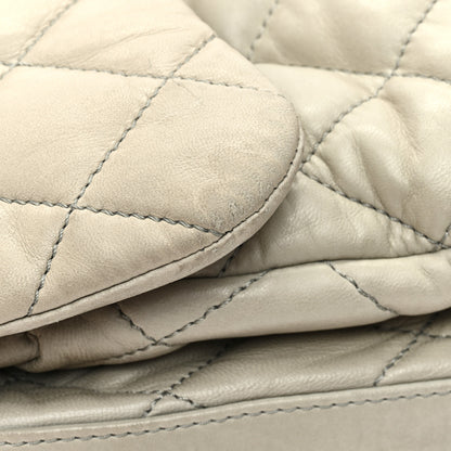Chanel Lambskin Maxi Quilted Chanel 3 Flap Bag Grey 16 of 16