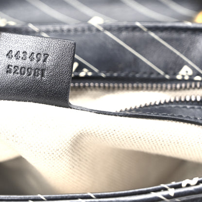 Gucci X BALENCIAGA Calfskin Matelasse Logo Print Small GG Marmont Shoulder Bag Black 7 of 11