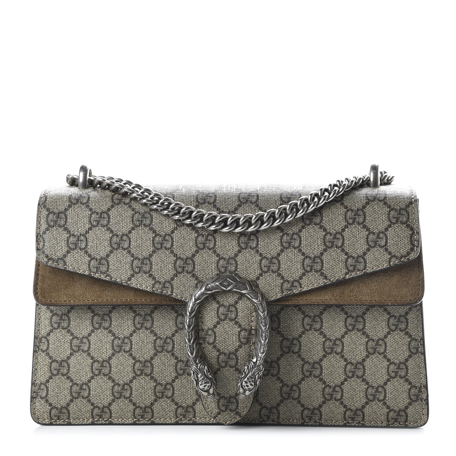Gucci GG Supreme Monogram Small Dionysus Shoulder Bag Taupe 1 of 9