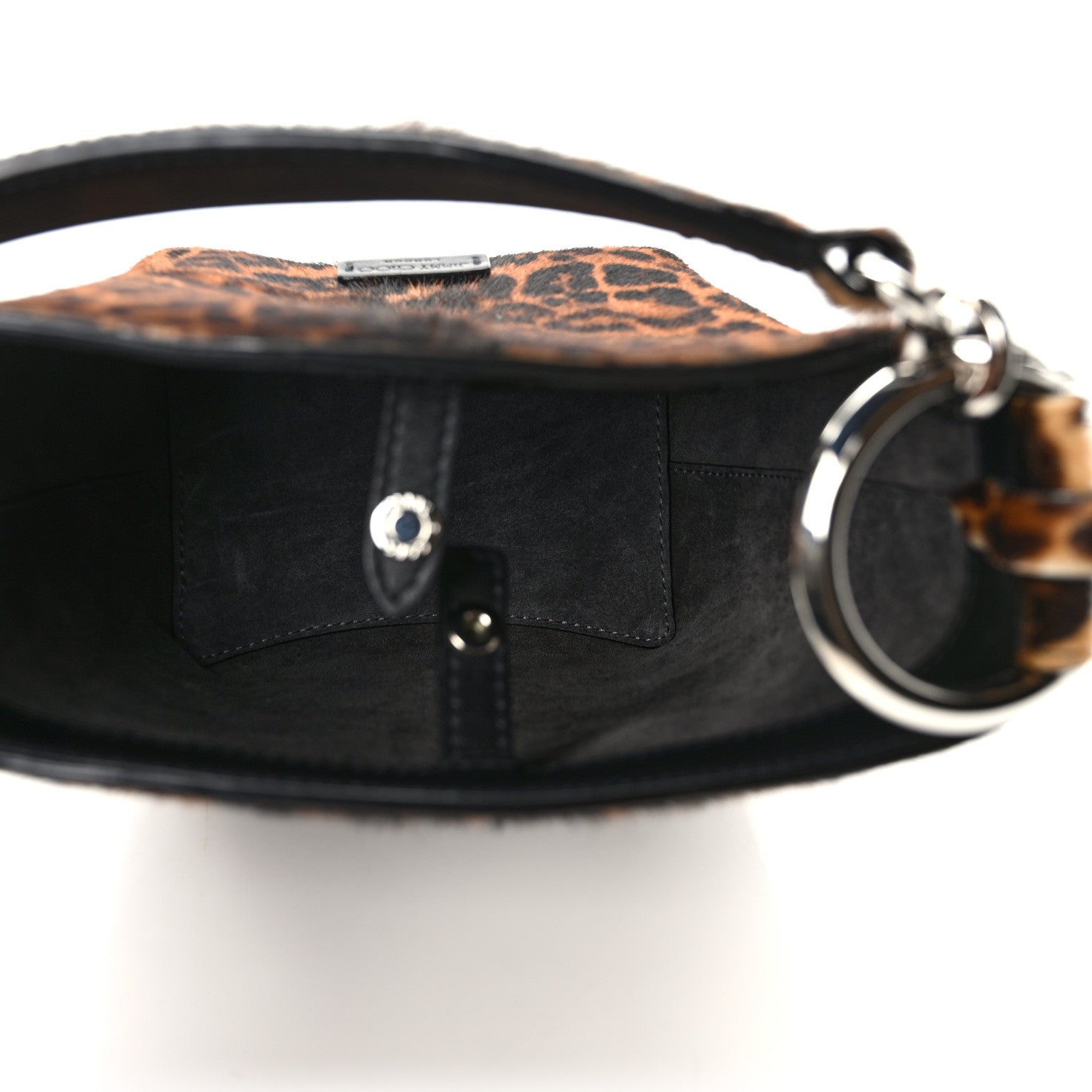 Jimmy Choo Calf Hair Leopard Print Varenne Small Bucket Bag 5 of 8