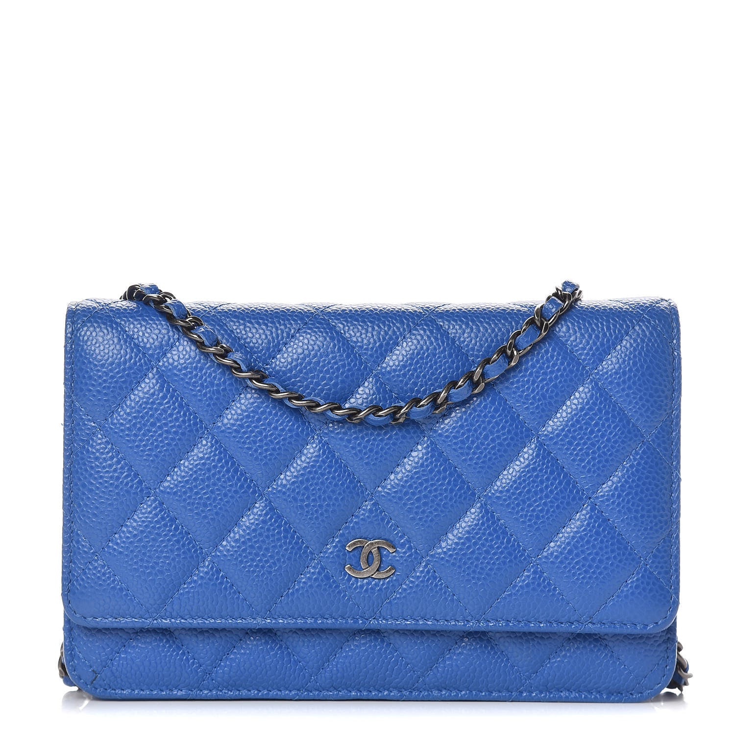 Chanel Caviar Quilted Wallet On Chain WOC Blue 1 of 10