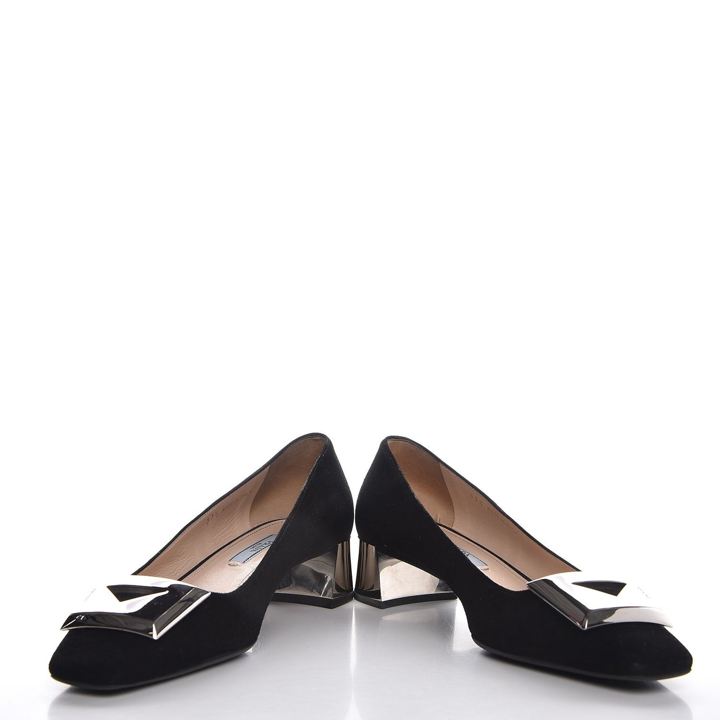 Suede Block Heel Pump 37.5 Black