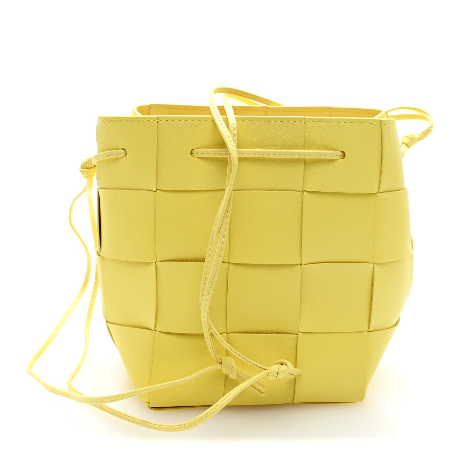 Bottega Veneta Lambskin Maxi Intrecciato Small Cassette Crossbody Bucket Bag Sherbert 1 of 9